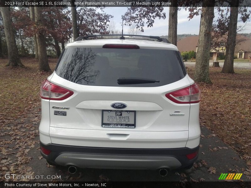 White Platinum Metallic Tri-Coat / Medium Light Stone 2013 Ford Escape SE 1.6L EcoBoost