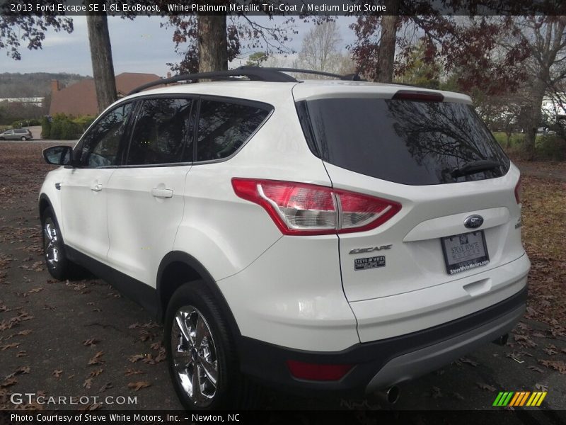 White Platinum Metallic Tri-Coat / Medium Light Stone 2013 Ford Escape SE 1.6L EcoBoost