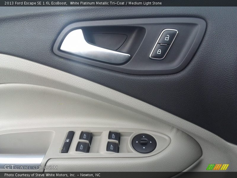 White Platinum Metallic Tri-Coat / Medium Light Stone 2013 Ford Escape SE 1.6L EcoBoost