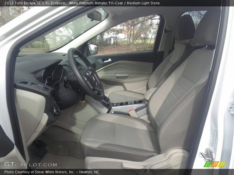 White Platinum Metallic Tri-Coat / Medium Light Stone 2013 Ford Escape SE 1.6L EcoBoost