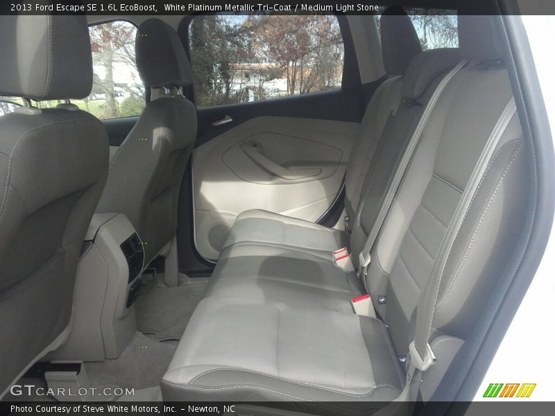 White Platinum Metallic Tri-Coat / Medium Light Stone 2013 Ford Escape SE 1.6L EcoBoost