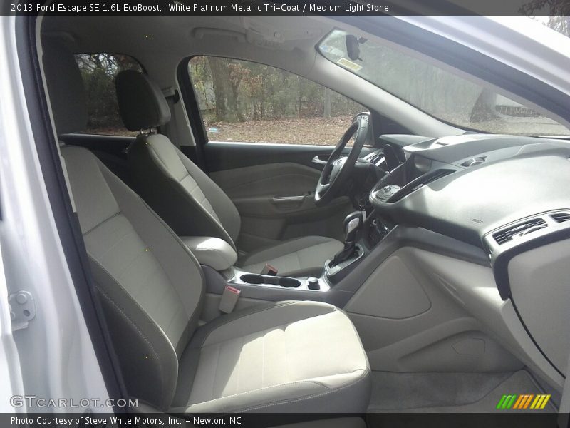 White Platinum Metallic Tri-Coat / Medium Light Stone 2013 Ford Escape SE 1.6L EcoBoost