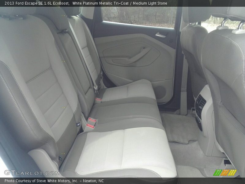 White Platinum Metallic Tri-Coat / Medium Light Stone 2013 Ford Escape SE 1.6L EcoBoost