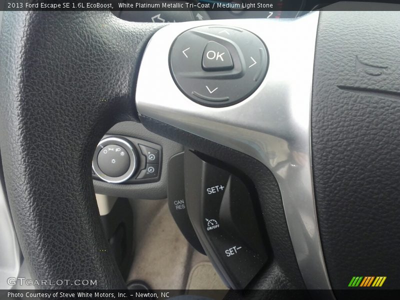 White Platinum Metallic Tri-Coat / Medium Light Stone 2013 Ford Escape SE 1.6L EcoBoost