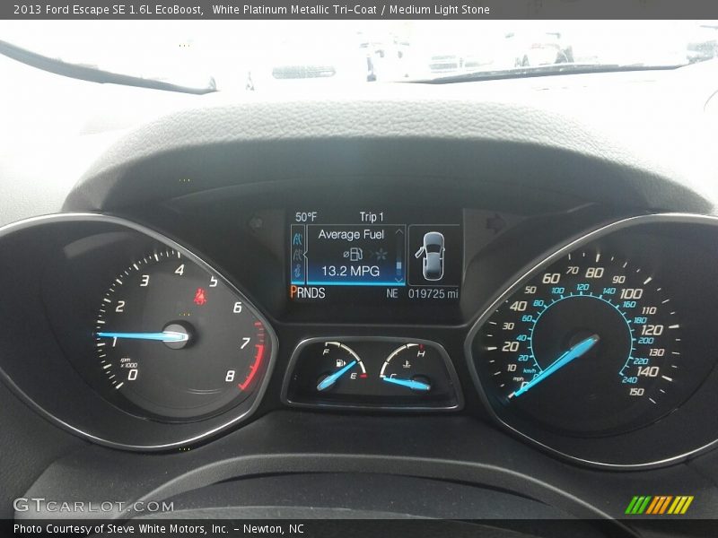 White Platinum Metallic Tri-Coat / Medium Light Stone 2013 Ford Escape SE 1.6L EcoBoost