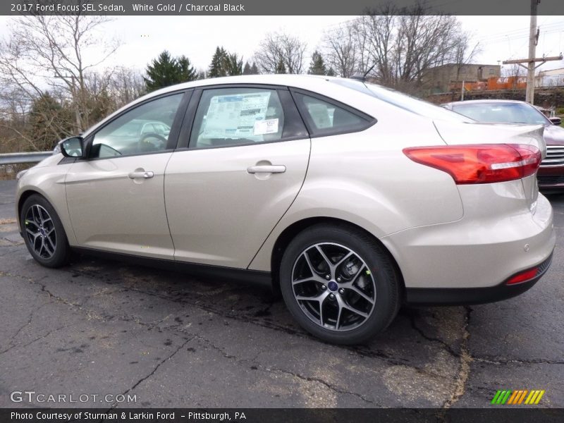 White Gold / Charcoal Black 2017 Ford Focus SEL Sedan