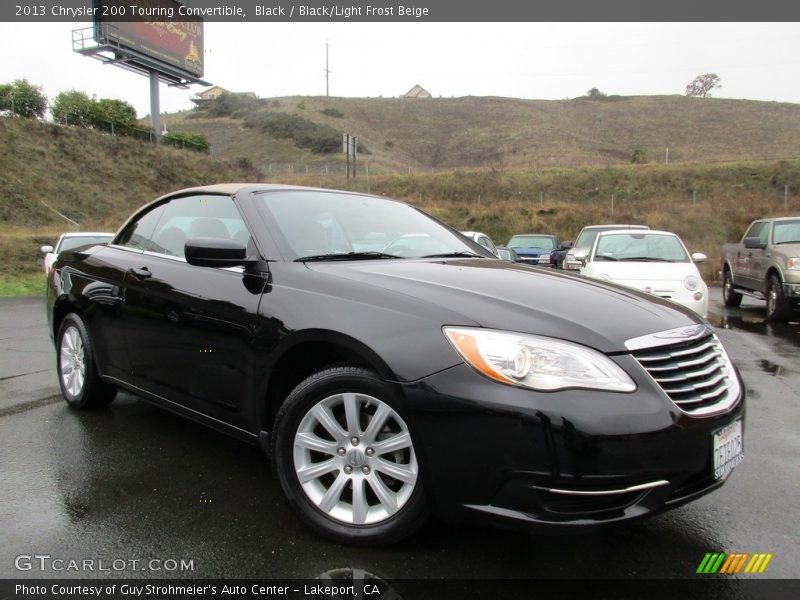 Black / Black/Light Frost Beige 2013 Chrysler 200 Touring Convertible