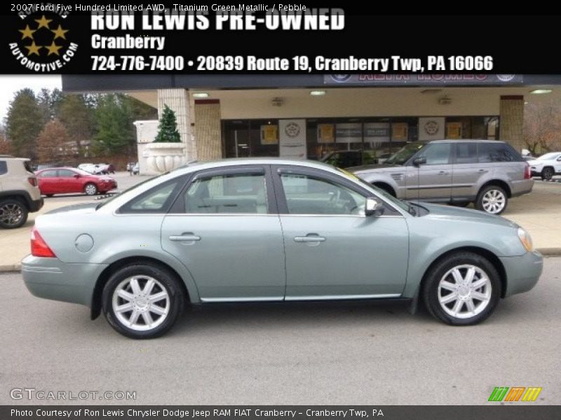 Titanium Green Metallic / Pebble 2007 Ford Five Hundred Limited AWD