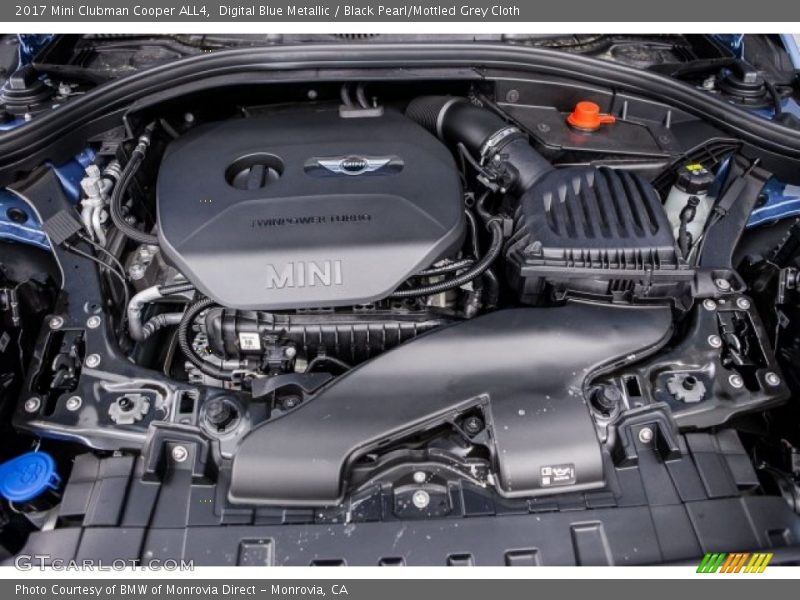 Digital Blue Metallic / Black Pearl/Mottled Grey Cloth 2017 Mini Clubman Cooper ALL4