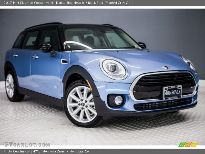 Digital Blue Metallic / Black Pearl/Mottled Grey Cloth 2017 Mini Clubman Cooper ALL4