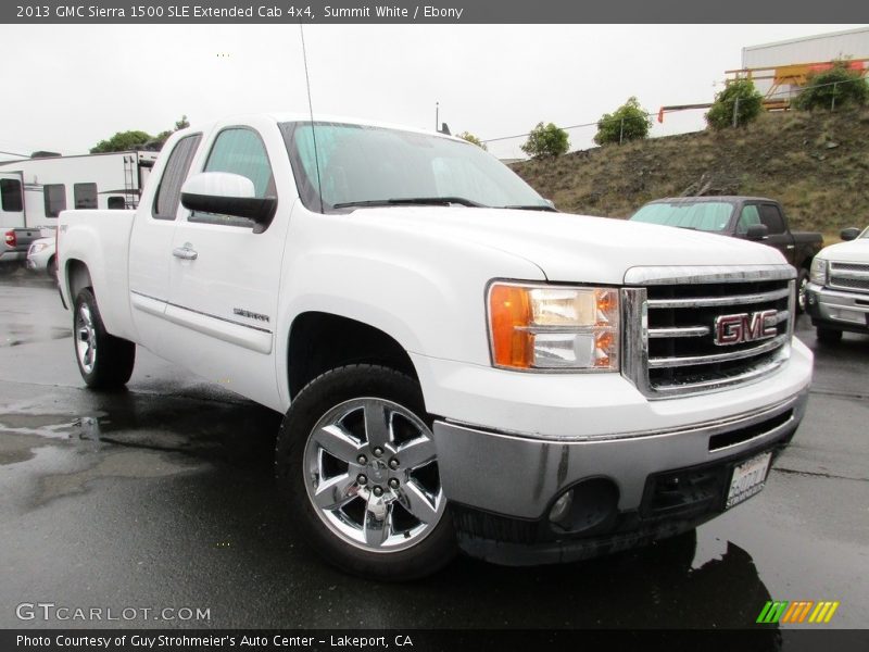 Summit White / Ebony 2013 GMC Sierra 1500 SLE Extended Cab 4x4