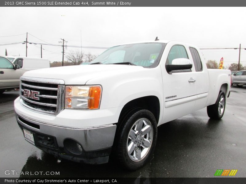 Summit White / Ebony 2013 GMC Sierra 1500 SLE Extended Cab 4x4