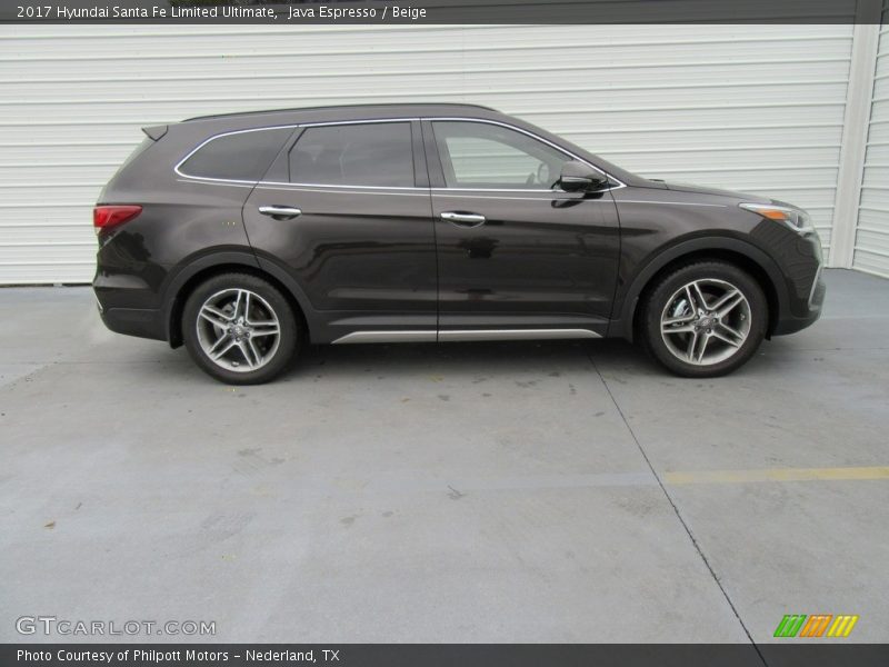 Java Espresso / Beige 2017 Hyundai Santa Fe Limited Ultimate