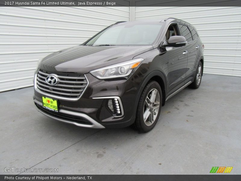 Java Espresso / Beige 2017 Hyundai Santa Fe Limited Ultimate