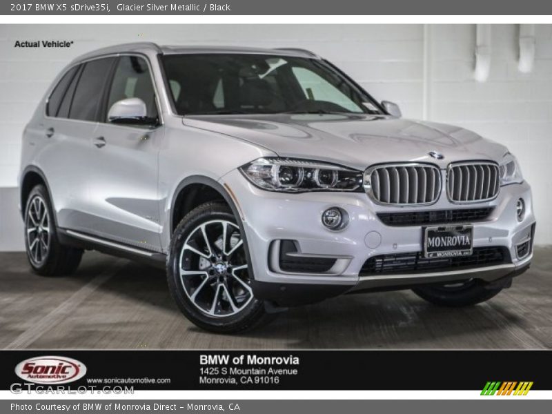 Glacier Silver Metallic / Black 2017 BMW X5 sDrive35i