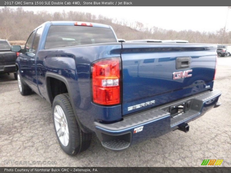 Stone Blue Metallic / Jet Black 2017 GMC Sierra 1500 SLE Double Cab 4WD