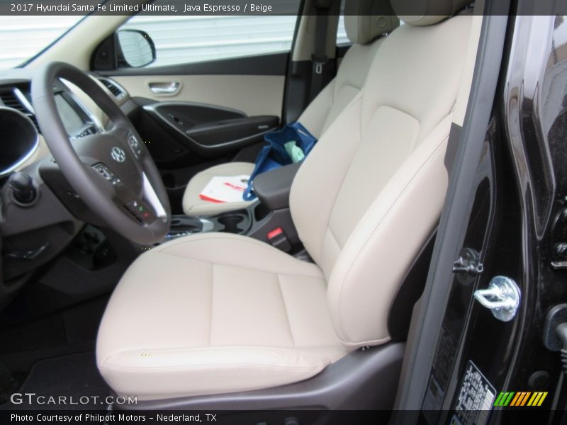 Java Espresso / Beige 2017 Hyundai Santa Fe Limited Ultimate