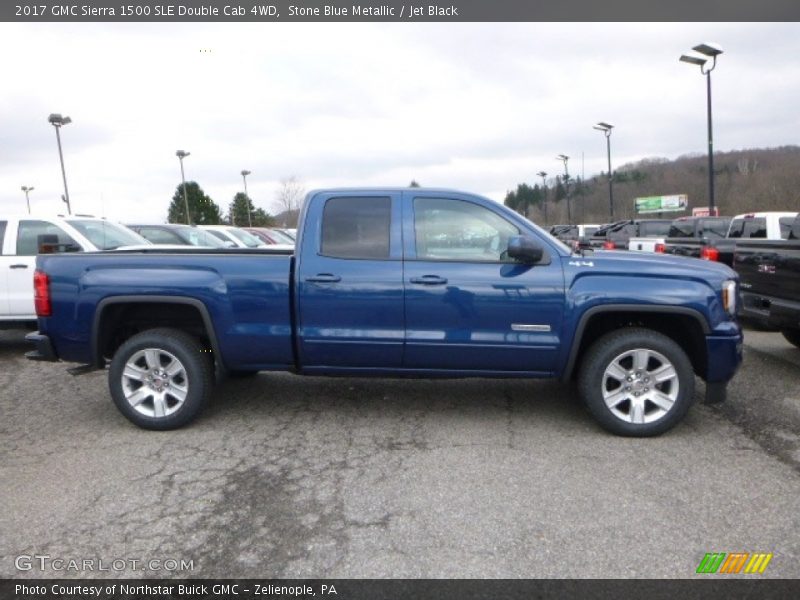  2017 Sierra 1500 SLE Double Cab 4WD Stone Blue Metallic