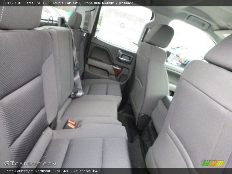Stone Blue Metallic / Jet Black 2017 GMC Sierra 1500 SLE Double Cab 4WD