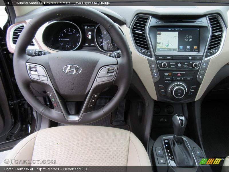 Java Espresso / Beige 2017 Hyundai Santa Fe Limited Ultimate