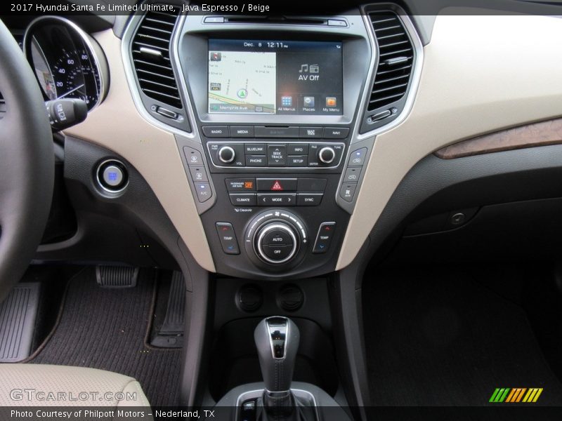 Java Espresso / Beige 2017 Hyundai Santa Fe Limited Ultimate