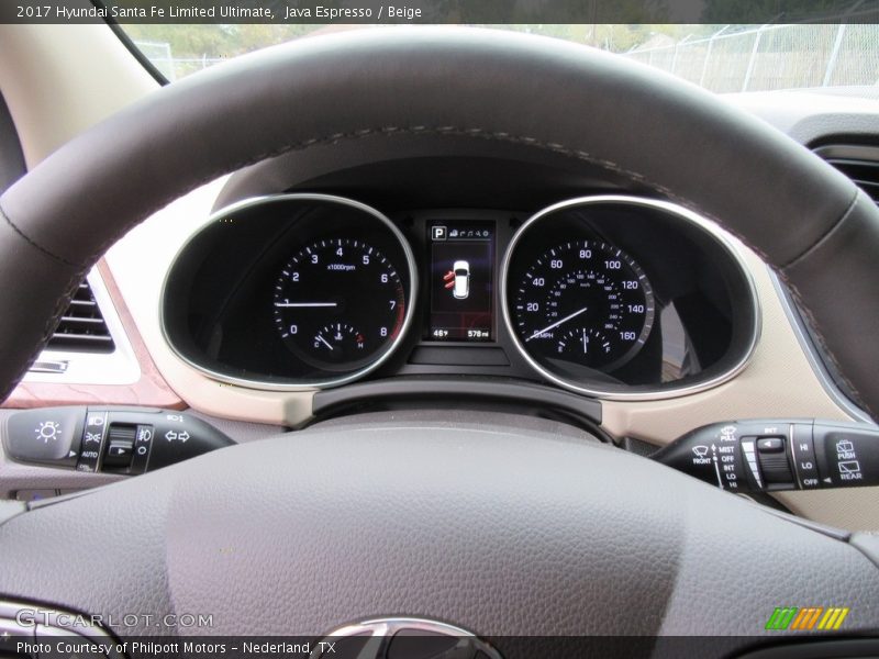 Java Espresso / Beige 2017 Hyundai Santa Fe Limited Ultimate