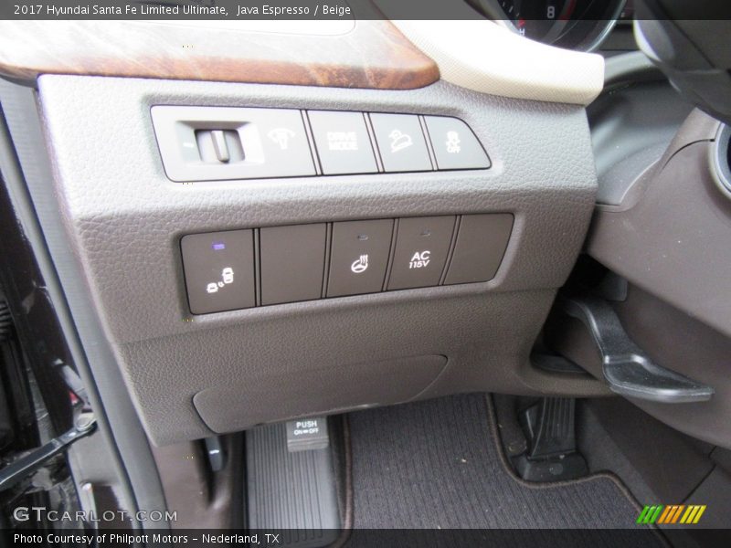 Java Espresso / Beige 2017 Hyundai Santa Fe Limited Ultimate