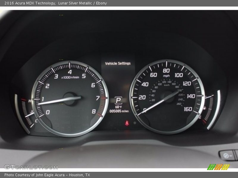 Lunar Silver Metallic / Ebony 2016 Acura MDX Technology
