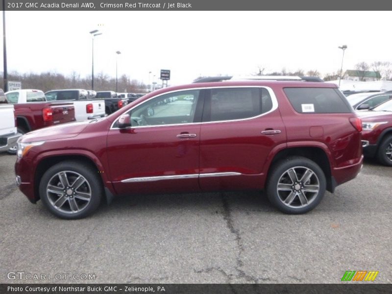 Crimson Red Tintcoat / Jet Black 2017 GMC Acadia Denali AWD