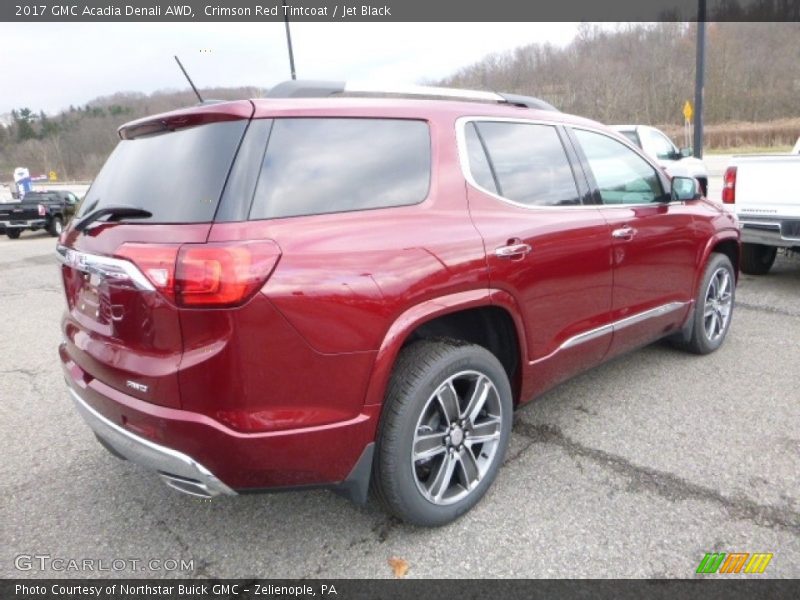 Crimson Red Tintcoat / Jet Black 2017 GMC Acadia Denali AWD