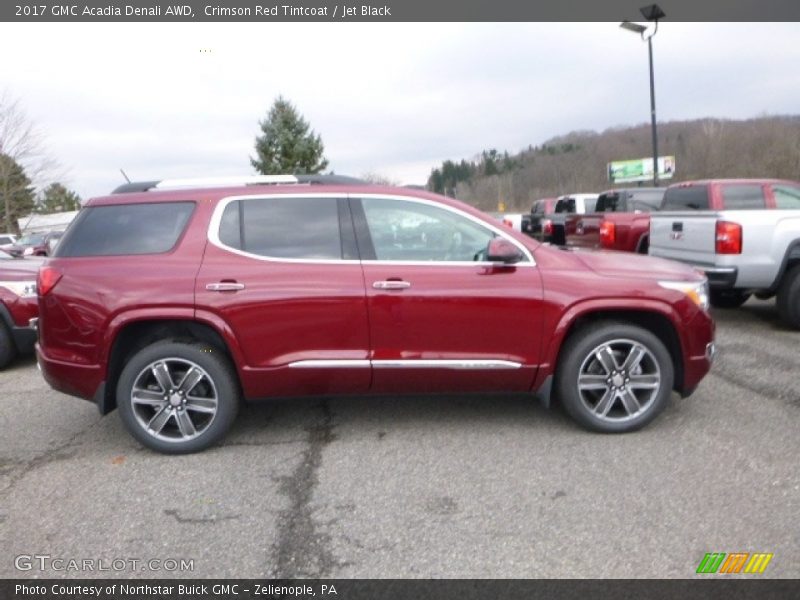 Crimson Red Tintcoat / Jet Black 2017 GMC Acadia Denali AWD