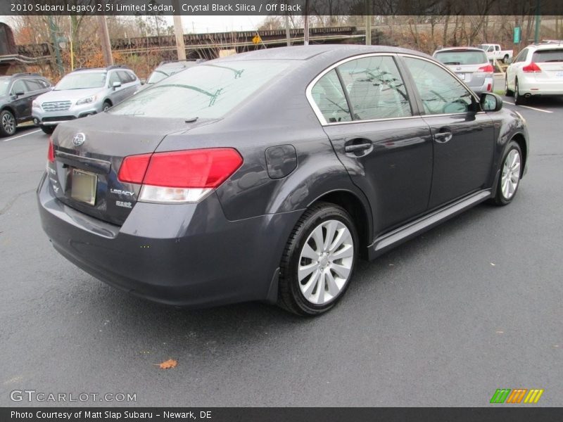 Crystal Black Silica / Off Black 2010 Subaru Legacy 2.5i Limited Sedan