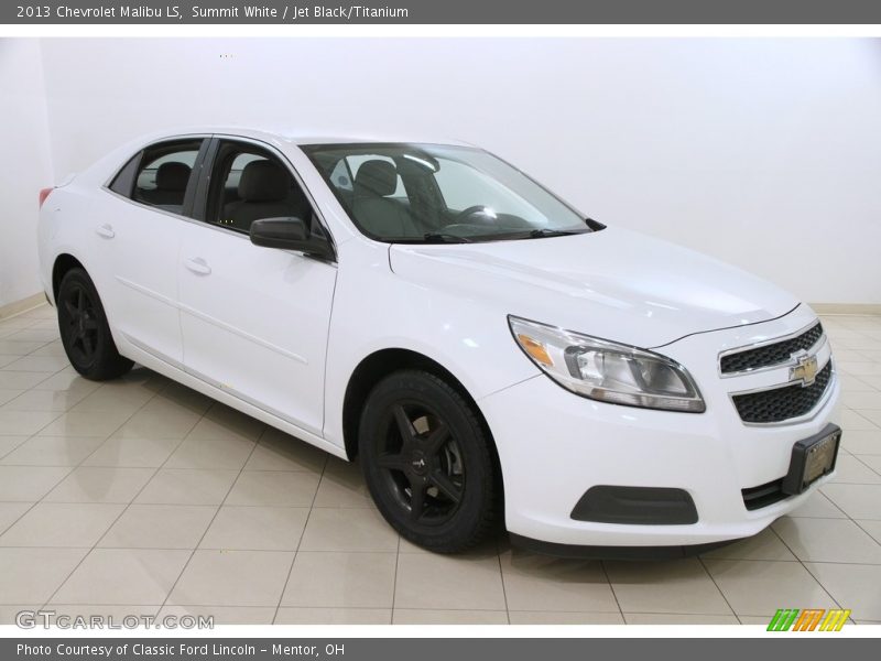 Summit White / Jet Black/Titanium 2013 Chevrolet Malibu LS