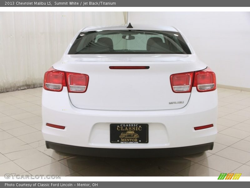 Summit White / Jet Black/Titanium 2013 Chevrolet Malibu LS