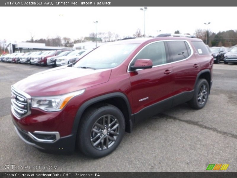 Crimson Red Tintcoat / Jet Black 2017 GMC Acadia SLT AWD