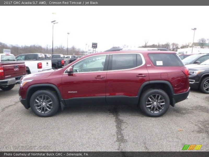 Crimson Red Tintcoat / Jet Black 2017 GMC Acadia SLT AWD