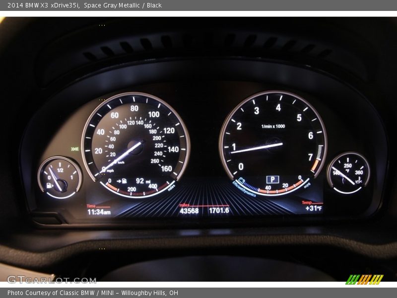 Space Gray Metallic / Black 2014 BMW X3 xDrive35i