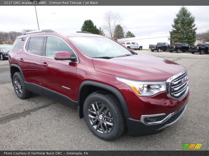 Crimson Red Tintcoat / Jet Black 2017 GMC Acadia SLT AWD