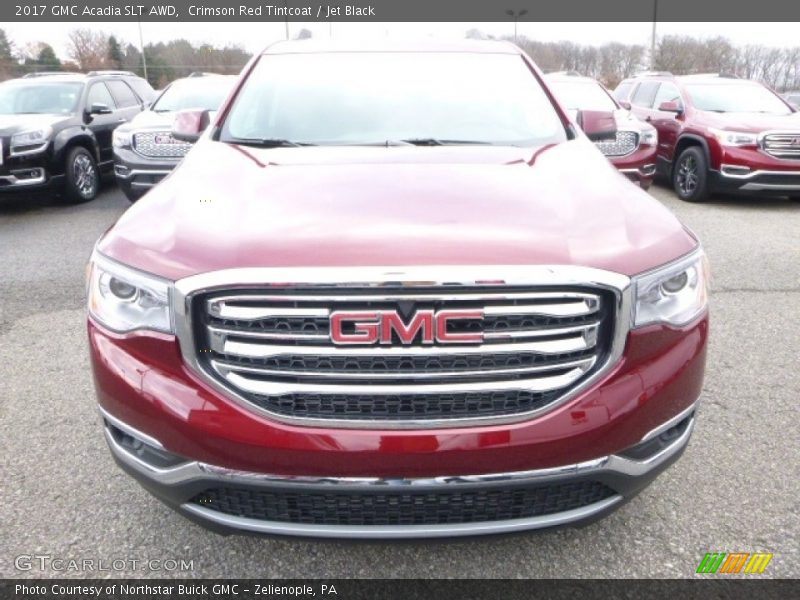 Crimson Red Tintcoat / Jet Black 2017 GMC Acadia SLT AWD