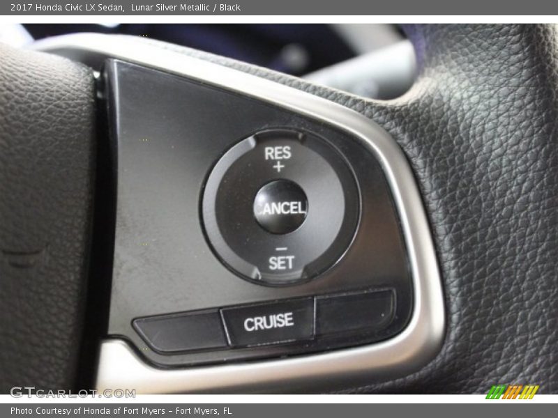 Lunar Silver Metallic / Black 2017 Honda Civic LX Sedan