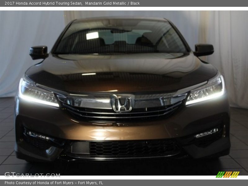 Mandarin Gold Metallic / Black 2017 Honda Accord Hybrid Touring Sedan