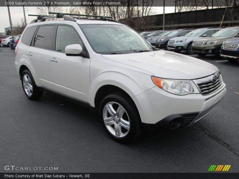 Satin White Pearl / Platinum 2009 Subaru Forester 2.5 X Premium