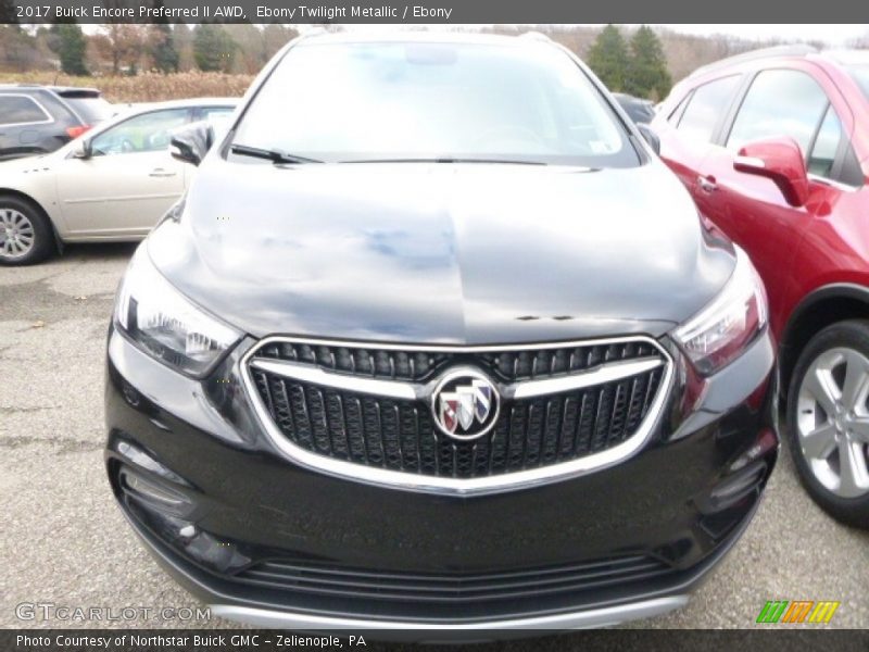 Ebony Twilight Metallic / Ebony 2017 Buick Encore Preferred II AWD