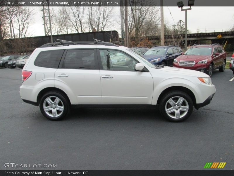 Satin White Pearl / Platinum 2009 Subaru Forester 2.5 X Premium