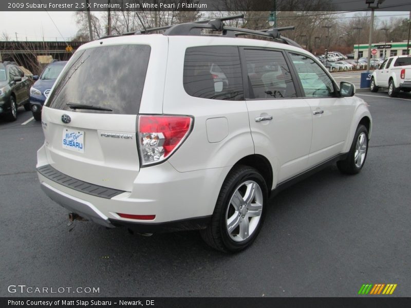 Satin White Pearl / Platinum 2009 Subaru Forester 2.5 X Premium