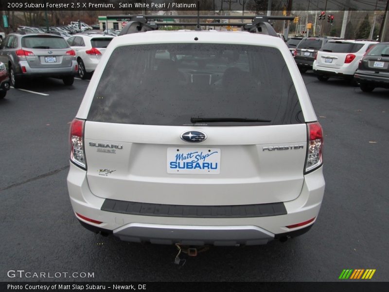 Satin White Pearl / Platinum 2009 Subaru Forester 2.5 X Premium