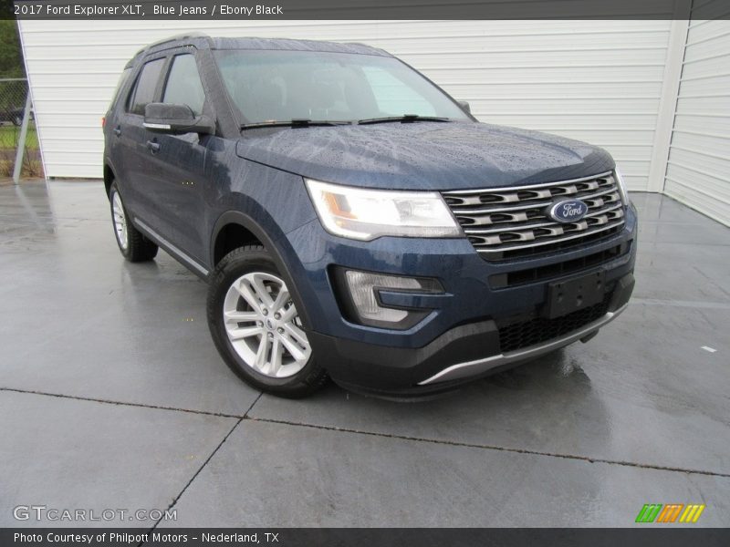 Blue Jeans / Ebony Black 2017 Ford Explorer XLT