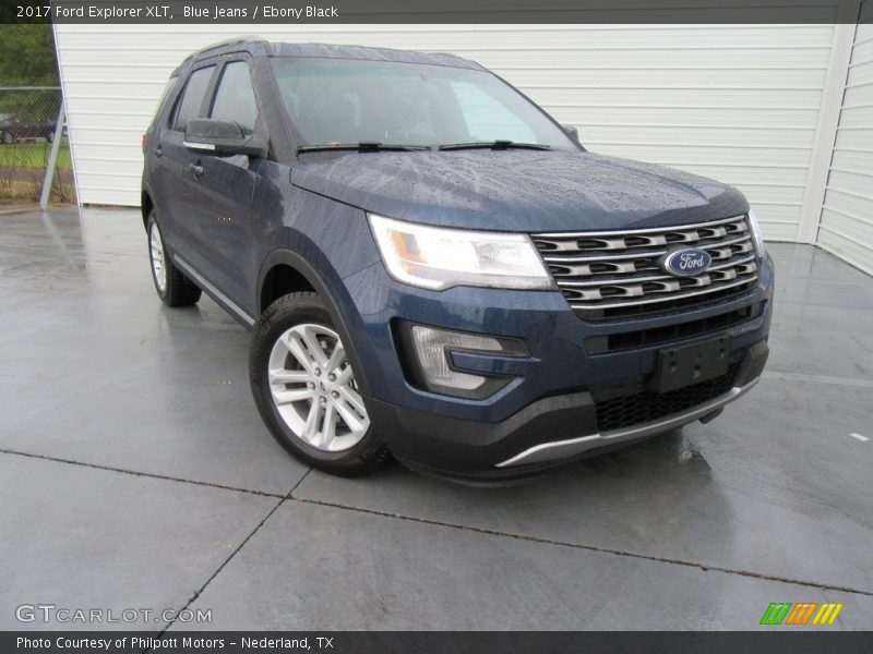 Blue Jeans / Ebony Black 2017 Ford Explorer XLT