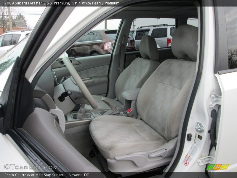Satin White Pearl / Platinum 2009 Subaru Forester 2.5 X Premium