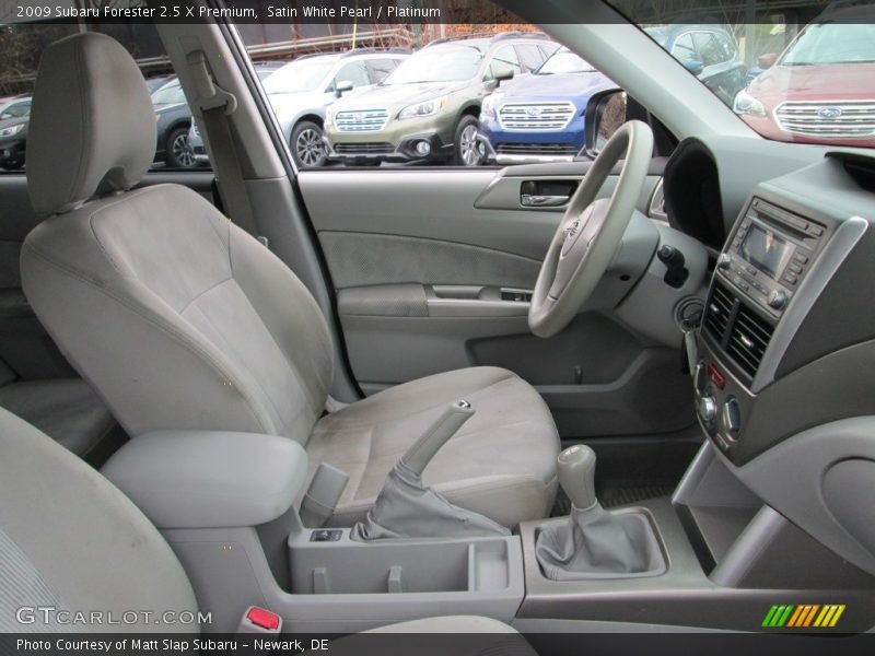 Satin White Pearl / Platinum 2009 Subaru Forester 2.5 X Premium